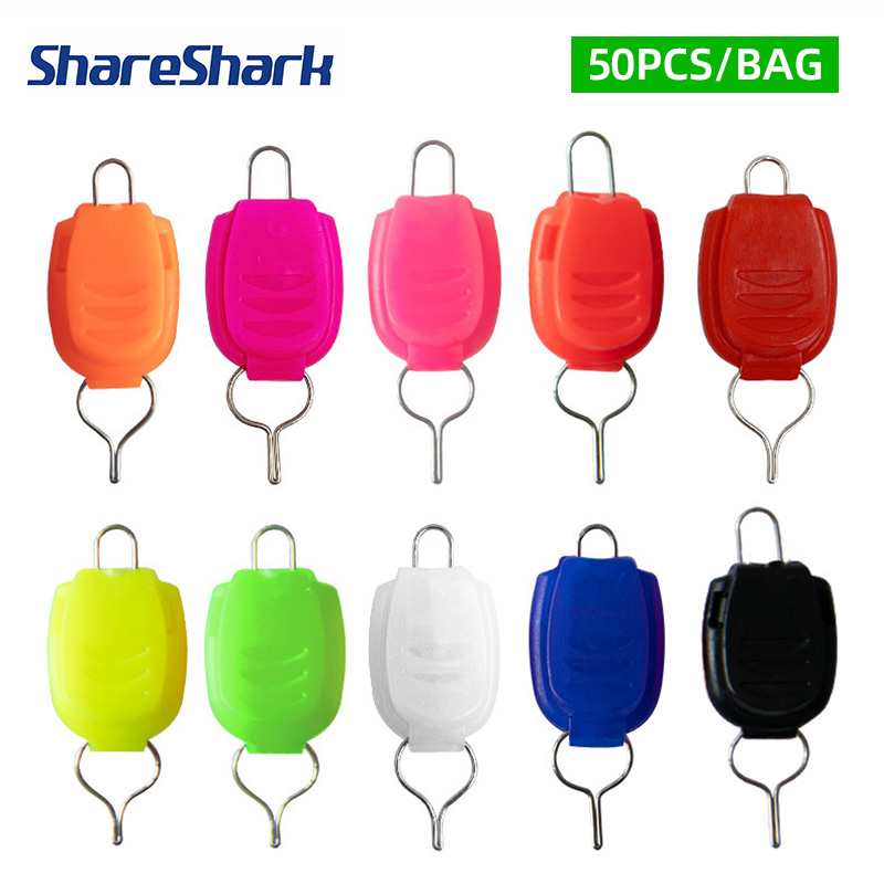 Reel Bag - ShareShark 50 Stück/Beutel Angelschnurhalter Schnallenstopper Clip