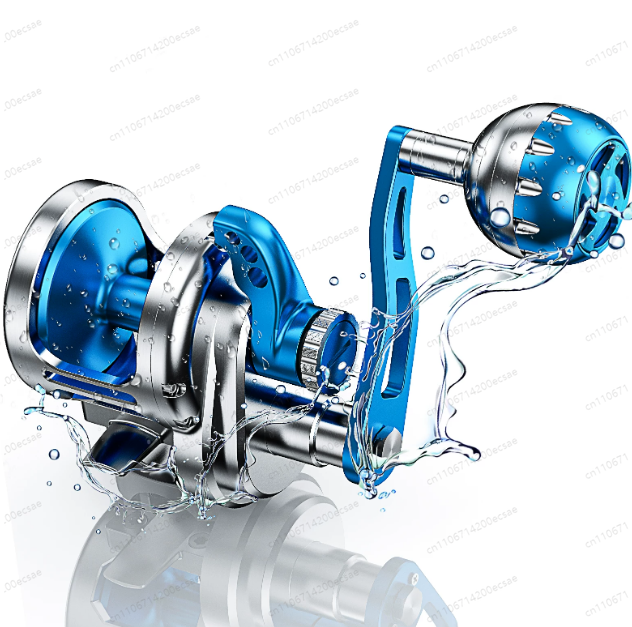 Trolling Reel - 11 Kugellager Vollmetall-Trommel-Angelrolle, Slow-Pitch-Jigging-Konventionelle Rolle, Salzwasser-Boots-Trolling-Rolle